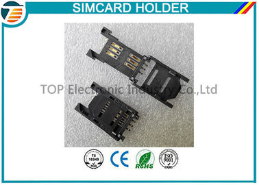 경첩을 단 유형 6 Pin TOP-SIM01-1를 가진 2.54MM 피치 SIM 카드 홀더/SAM 카드 홀더