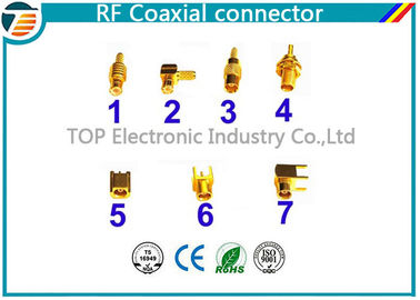 PCB에 의하여 조립된 RG174 RF 동축 커넥터 MCX 금은 더 적은 무게를 도금했습니다