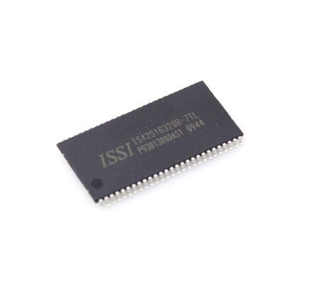 IS42S16320B-7TL SDRAM 64Mb 밀도 166MHz 속도 3.3V 운영 16Mx16 조직 LVTTL 인터페이스 산업 온도 (-40°C~85°C) 컴팩트 TSOP-II 패키지 높은 신뢰성