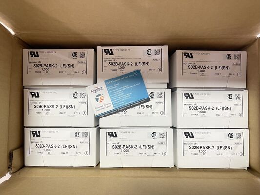 S02B-PASK-2 2 포지션 2.0mm 피치 헤더 PA 시리즈 탑 엔트리 스루 홀 주석 도금 3A 정격 100V AC 와이어-투-보드 및 컴팩트 전자 제품용