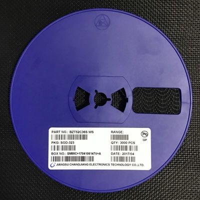 BZT52C36S 36V 제너 다이오드 500mW 전력 ±5% 허용성 SOD-323 소형 패키지 낮은 ZZT and ZZK, 전압 조절 및 급증 보호에 이상적입니다