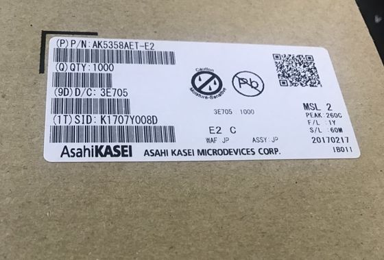 AK5358AET 24비트 96kHz ADC 102dB SNR 저전력, I2S 출력 -40°C ~ +85°C 컴팩트 16-TSSOP