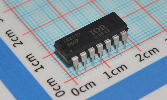 IR2110PBF 통합 회로 600V 고저도 드라이버 2A 최고 전류 10V-20V 논리 500ns 상승 시간 패키지 / 케이스 14-DIP (0.300", 7.62mm) -40°C ~ +125°C