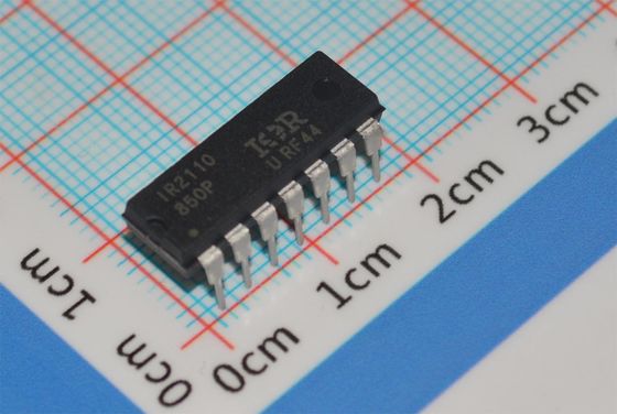 IR2110PBF 통합 회로 600V 고저도 드라이버 2A 최고 전류 10V-20V 논리 500ns 상승 시간 패키지 / 케이스 14-DIP (0.300", 7.62mm) -40°C ~ +125°C