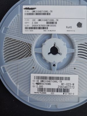 GMK316AB7106KL-TR 10μF 16V MLCC X5R 1206 ±10% Tol Low ESR -55°C ~ +85°C AEC-Q200