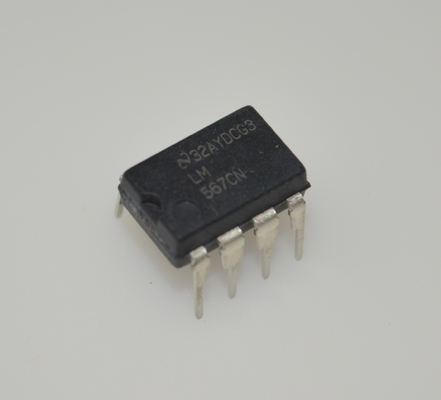 LM567CN 프로그램 가능한 주파수 (0.01Hz-500kHz), 높은 노이즈 면역력 20mA 출력 싱크 광범위한 공급 범위 (4.75V-9V) DIP-8 패키지