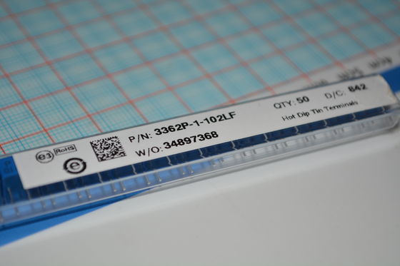 3362P-1-102LF 트리머 포텐쇼미터 1kΩ 10회전 정밀 포텐쇼미터 ±10% 허용 오차 스루홀 마운트 서멧 소자 신뢰할 수 있는 조정성 보정 및 회로 튜닝에 이상적