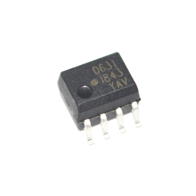 초소형 HCPL-0631-500E 고 CMR 3.5kV/μs 10kV/μs 절연 1mA 저전류 고온 110°C 5kV 절연 고속 1MBd 넓은 Vcc 2.7-5.5V SOIC-8 패키지