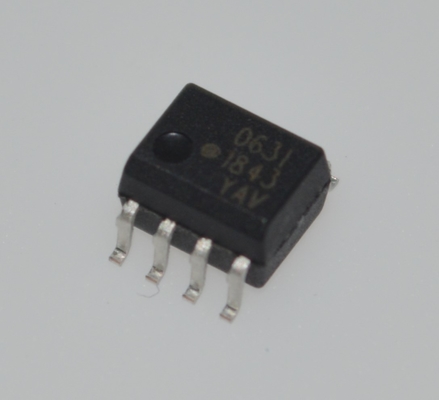 초소형 HCPL-0631-500E 고 CMR 3.5kV/μs 10kV/μs 절연 1mA 저전류 고온 110°C 5kV 절연 고속 1MBd 넓은 Vcc 2.7-5.5V SOIC-8 패키지