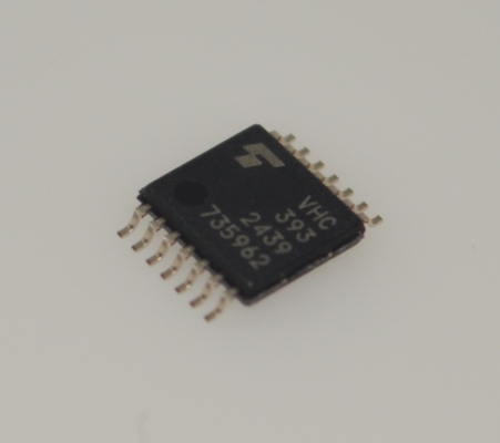 74VHC393FT Dual 4-Bit Binary Counter with 2-5.5V Operation Asynchronous Reset 5.5V-Tolerant Inputs 8mA Output Drive High Noise Immunity and TSSOP-14 Package
