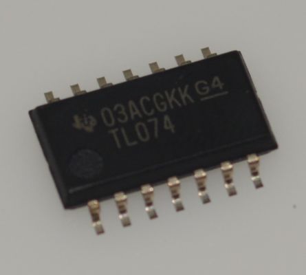 TL074CNS Quad Low-Noise JFET Op Amp with 3MHz Bandwidth 13V/µs Slew Rate ±18V Supply Low Input Bias High-Z Input PDIP-14 Package 0°C to 70°C Range for Analog Signal Processing