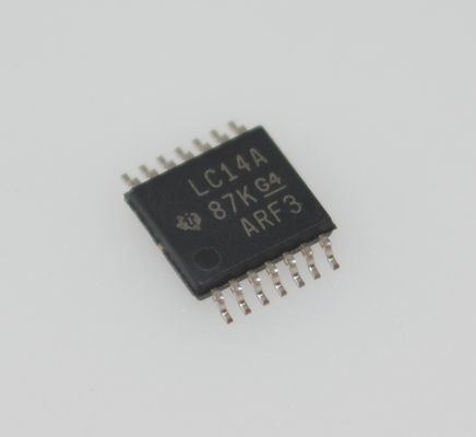 SN74LVC14APWR 6 채널 Schmitt-Trigger 인버터, 1.65-5.5V 넓은 VCC, 최대 10ns tp, 0.5µA 낮은 ICC, ±24mA 출력 드라이브, HBM ESD 보호, TSSOP-14 패키지, -40°C ~ +125°C 정격