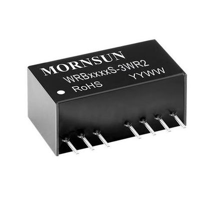 WRB4824S-3WR2 고급 48V 2.4kW DIN 레일 전원 공급 장치 초광대역 85-264VAC 입력 300% 피크 전력, 액티브 PFC 낮은 누설 전류 -40°C ~ +85°C 작동 IP67 보호 C1/C2 내성 및 5G 지원