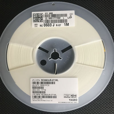 RC0603JR-071ML 1mΩ 5% 0603 Shunt Resistor 0.1W Power 75V Rated High Current Capability Stable Thick Film Tape and Reel Packing RoHS Compliant Cost-Effective Solution