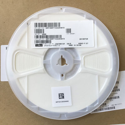 GRM188R71C222KA01D 2.2nF MLCC 16V Rating X7R Dielectric 0603 Case 10% Tolerance High Frequency Stable Performance Ideal for Filtering and Resonant Circuits