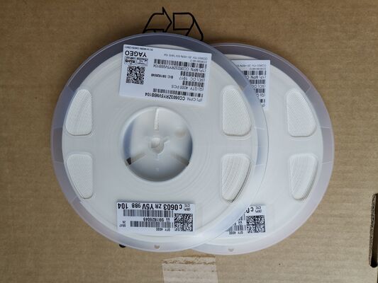 컴팩트 0603 MLCC 0.1μF (104) 용량 5.9V 등급 초저 ESR/ESL 고주파 성능 안정 Y5V 다이렉트릭 미니어처 크기 밀도가 높은 PCB에서 분리 및 필터링에 이상적입니다