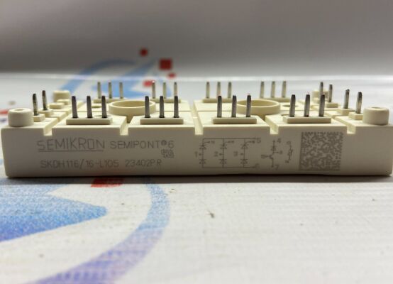 SKDH116/16-L105 1600V 116A IGBT 모듈 3상 브릿지 부스트 초퍼 통합 NTC 높은 서지 전류 950A SEMIPONT6 패키지 프레스인 핀 UL 인증 UPS 및 드라이브용