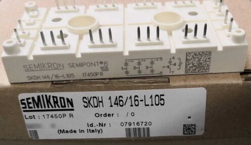 SKDH116/16-L105 1600V 116A IGBT 모듈 3상 브릿지 부스트 초퍼 통합 NTC 높은 서지 전류 950A SEMIPONT6 패키지 프레스인 핀 UL 인증 UPS 및 드라이브용