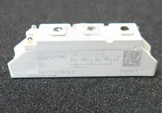SKKT107B16E 1600V 107A 듀얼 티리스터 모듈 낮은 VF 1.35V 2.4kA 급증 AlN 세라믹 기본 압력 접촉자 SEMIPACK1 격리 UL 인증 소프트 스타터 및 드라이브