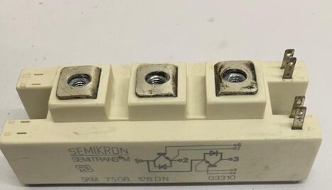 SKM75GB128DN 1200V, 75A 듀얼 IGBT 모듈 낮은 VCE (sat) 1.9V 빠른 전환 통합 다이오드 10μs SC 용량 SEMITOP2 패키지 프레스-피트 핀 UL 인증 드라이브 및 인버터