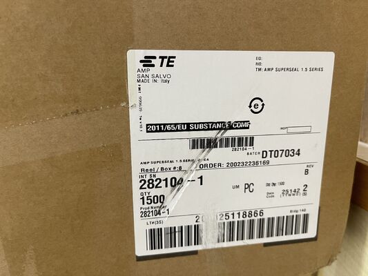 282104-1 2 위치 5.0mm Pitch Wire-to-Board Header Vertical Through Hole Shrouded Friction Lock Polarized UL 94V-0 전원 공급 및 산업 제어용