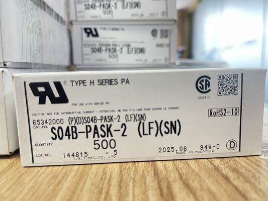 S04B-PASK-2 4핀 2.0mm 피치 탑 엔트리 헤더 마찰 잠금 UL94V-0 나일론 3A 250V -25°C ~ +85°C THT 마운트 JST PA 시리즈 가전제품용