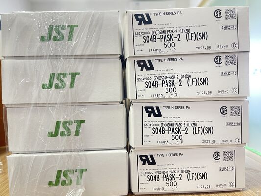 S04B-PASK-2 4핀 2.0mm 피치 탑 엔트리 헤더 마찰 잠금 UL94V-0 나일론 3A 250V -25°C ~ +85°C THT 마운트 JST PA 시리즈 가전제품용